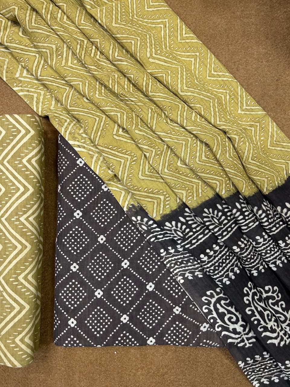Pashmina Handblock Printed Cotton Suit Set