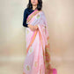 Anokhi Chanderi Handblock Printed Silk Saree
